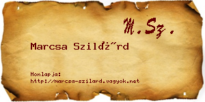 Marcsa Szilárd névjegykártya